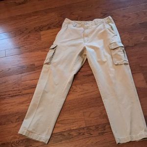 AE long cargo khaki pants